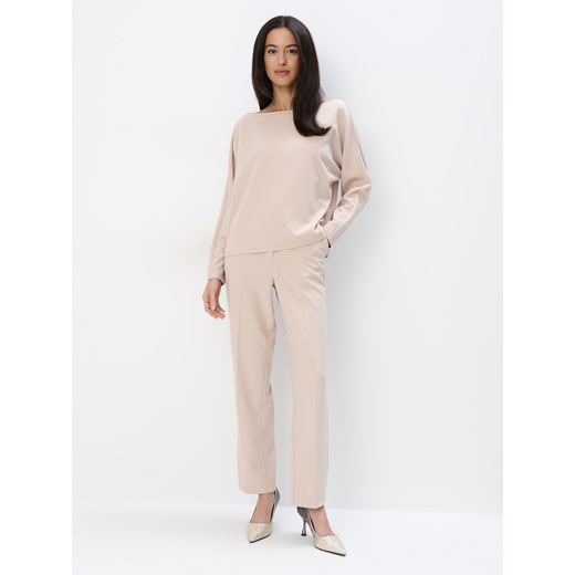 Mohito - Dzianinowe beżowe spodnie - beżowy ze sklepu Mohito w kategorii Spodnie damskie - zdjęcie 180236348