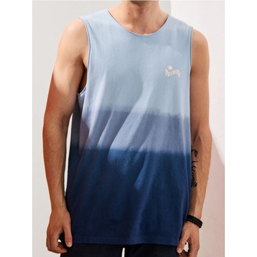 Sinsay - Tank top z efektem ombre i nadrukiem na plecach - Inny ze sklepu Sinsay w kategorii T-shirty męskie - zdjęcie 180236989