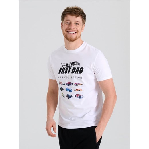 Sinsay - Koszulka Hot Wheels - biały ze sklepu Sinsay w kategorii T-shirty męskie - zdjęcie 180236999