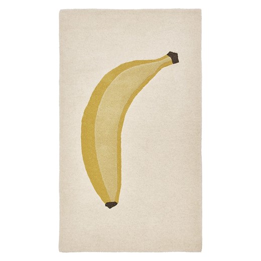 OYOY mini Wełniany dywan &quot;Banana Tufted&quot; w kolorze beżowo-żółtym - 140 x 80 cm ze sklepu Limango Polska w kategorii Tekstylia dziecięce - zdjęcie 180239098