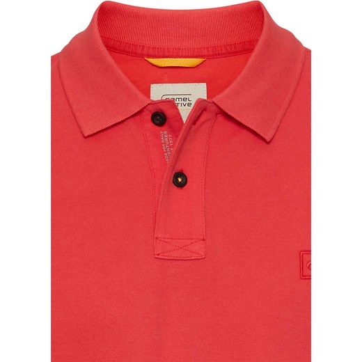 Czerwony t-shirt męski Camel Active z krótkimi rękawami