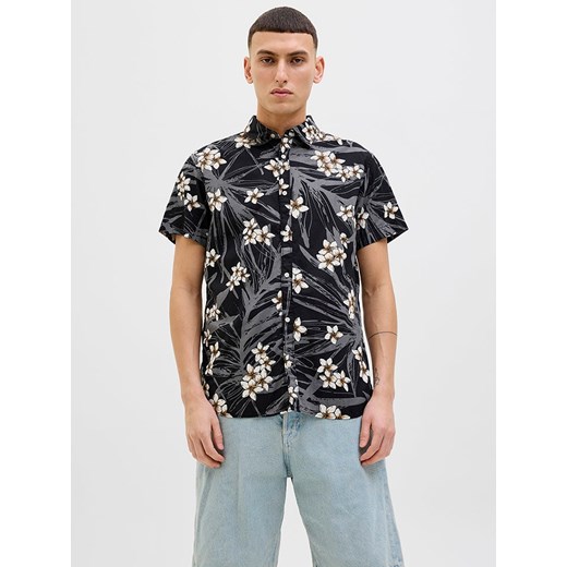 Jack & Jones koszula męska z krótkim rękawem czarna 