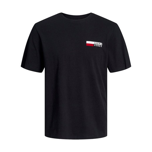 T-shirt męski czarny Jack & Jones z krótkimi rękawami 