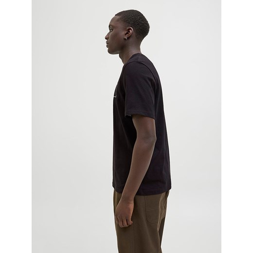 T-shirt męski czarny Jack & Jones z krótkimi rękawami