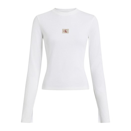 Bluzka damska Calvin Klein casual z długim rękawem z okrągłym dekoltem