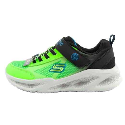 Buty Skechers S Lights-Meteor 401495L/BBLM zielone ze sklepu ButyModne.pl w kategorii Buty sportowe dziecięce - zdjęcie 180242298