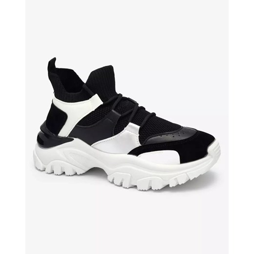 Royalfashion Biało- czarne sportowe sneakersy damskie Ziragga ze sklepu royalfashion.pl w kategorii Buty sportowe damskie - zdjęcie 180248776