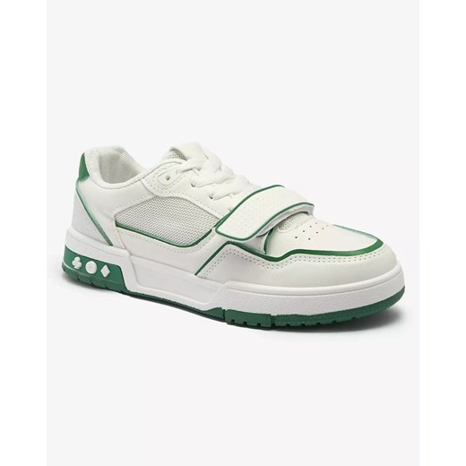 Royalfashion Sportowe sneakersy damskie w biało- zielonym kolorze Xirrat ze sklepu royalfashion.pl w kategorii Buty sportowe damskie - zdjęcie 180250555