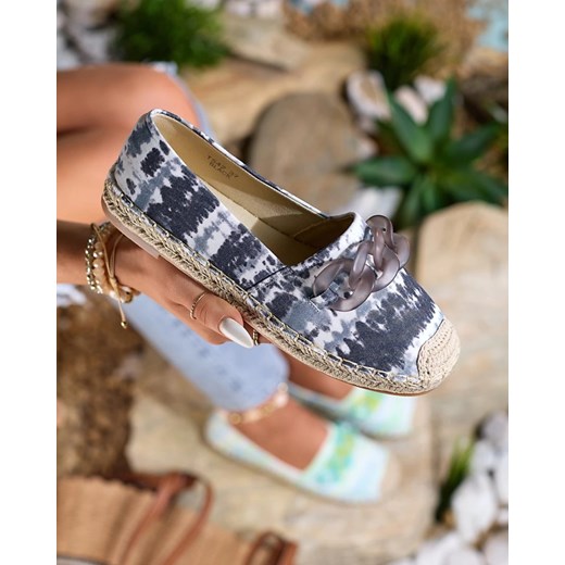 Royalfashion Czarne espadryle damskie z printem Serffio ze sklepu royalfashion.pl w kategorii Espadryle damskie - zdjęcie 180252207