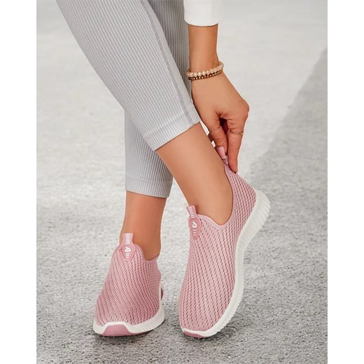 Różowe damskie buty sportowe slip-on Palomena - Obuwie Royalfashion.pl 39 wyprzedaż royalfashion.pl