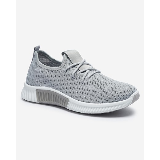 Royalfashion Szare damskie materiałowe buty sportowe Vobbu ze sklepu royalfashion.pl w kategorii Buty sportowe damskie - zdjęcie 180254877