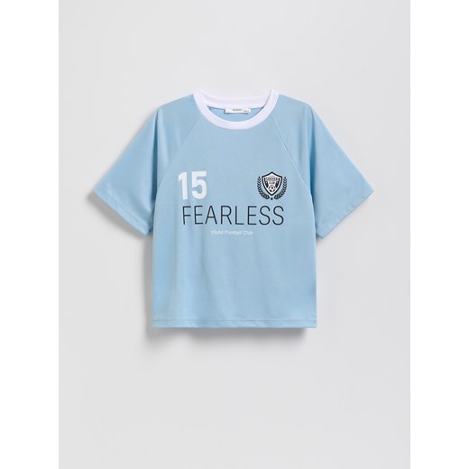 Reserved - T-shirt z nadrukiem - jasnoniebieski Reserved 170 (13-14 lat) Reserved