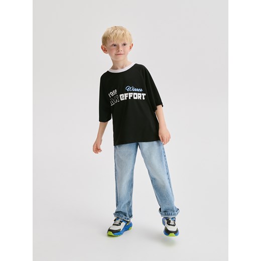 Reserved - T-shirt z nadrukiem - czarny Reserved 116 (5-6 lat) Reserved