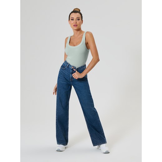 Bluzka damska Sinsay z okrągłym dekoltem bawełniana 