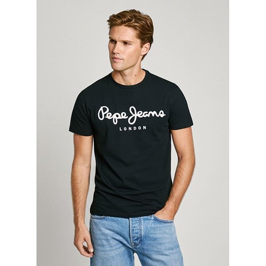 Pepe Jeans Koszulka w kolorze czarnym ze sklepu Limango Polska w kategorii T-shirty męskie - zdjęcie 180260527