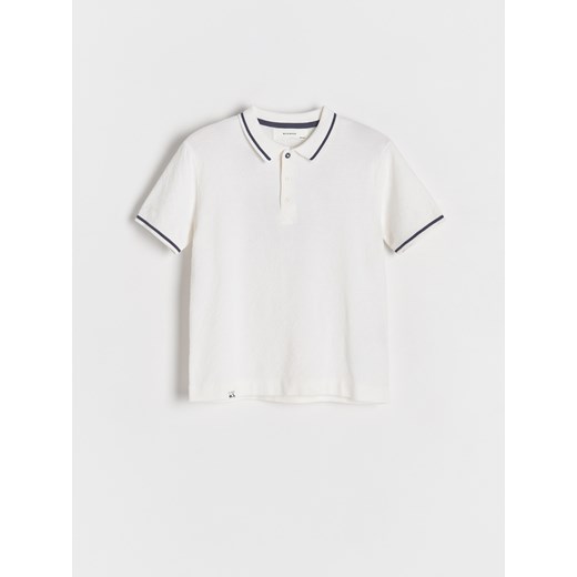 Reserved - T-shirt polo - złamana biel ze sklepu Reserved w kategorii T-shirty chłopięce - zdjęcie 180262385