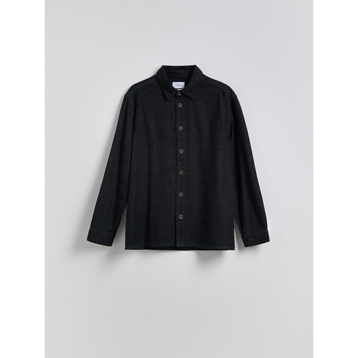 Reserved - Jeansowa koszula comfort fit - czarny Reserved M Reserved