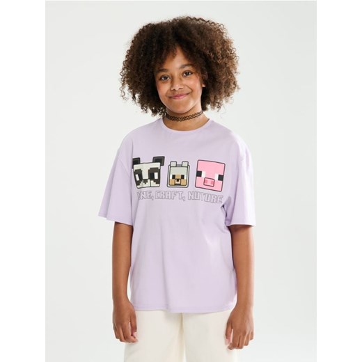 Sinsay - Koszulka Minecraft - fioletowy ze sklepu Sinsay w kategorii T-shirty chłopięce - zdjęcie 180265398