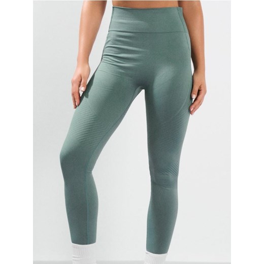 Sinsay - Legginsy sportowe z ozdobnymi przeszyciami - zielony ze sklepu Sinsay w kategorii Spodnie damskie - zdjęcie 180265415