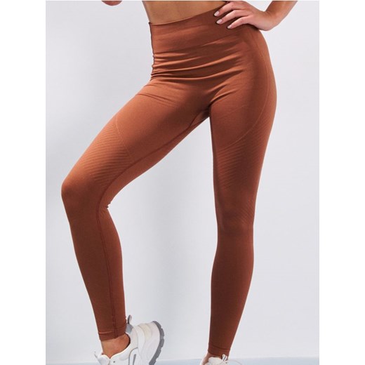 Sinsay - Legginsy sportowe z ozdobnymi przeszyciami - brązowy ze sklepu Sinsay w kategorii Spodnie damskie - zdjęcie 180265418