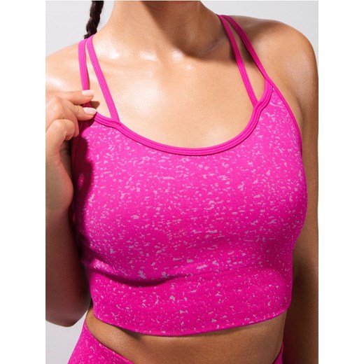 Sinsay - Top sportowy z podwójnymi cienkimi ramiączkami - różowy ze sklepu Sinsay w kategorii Bluzki damskie - zdjęcie 180265426