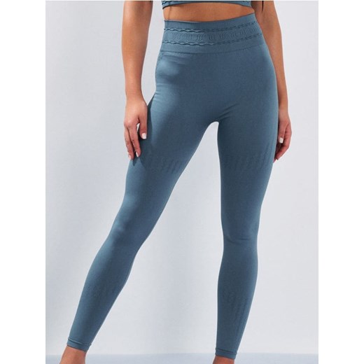 Sinsay - Legginsy sportowe z ozdobnym przeszyciem w pasie - turkusowy ze sklepu Sinsay w kategorii Spodnie damskie - zdjęcie 180265436