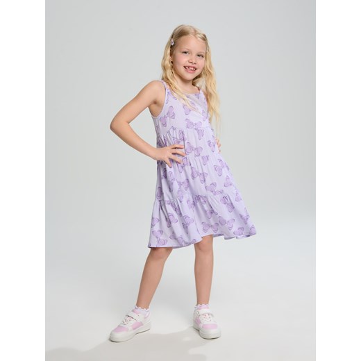 Sinsay - Sukienka z wiskozy - fioletowy Sinsay 122 Sinsay