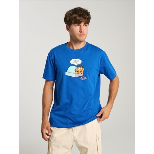 Sinsay - Koszulka Garfield - niebieski ze sklepu Sinsay w kategorii T-shirty męskie - zdjęcie 180267276