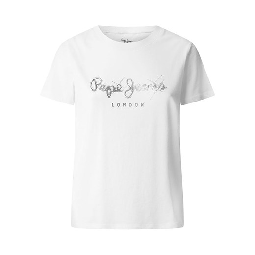 Pepe Jeans Koszulka &quot;Leticia&quot; w kolorze białym ze sklepu Limango Polska w kategorii Bluzki damskie - zdjęcie 180270395