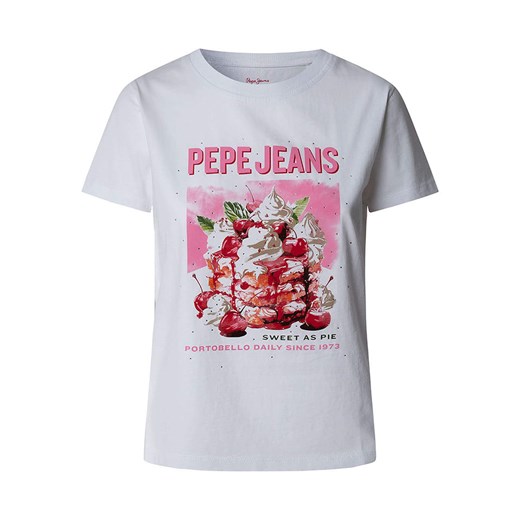Pepe Jeans Koszulka &quot;Ryoko&quot; w kolorze białym ze sklepu Limango Polska w kategorii Bluzki damskie - zdjęcie 180270399
