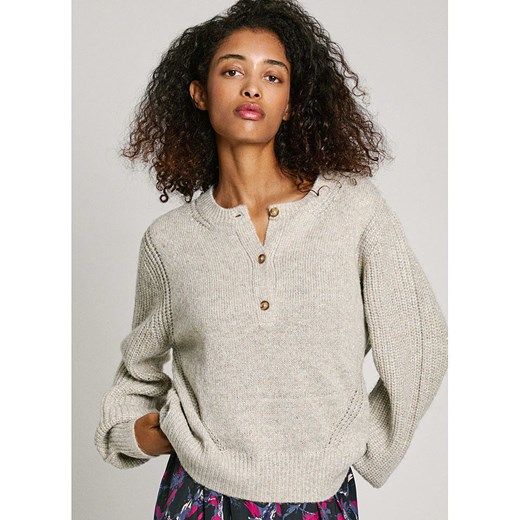 Pepe Jeans Sweter &quot;Nora&quot; w kolorze beżowym ze sklepu Limango Polska w kategorii Swetry damskie - zdjęcie 180270446