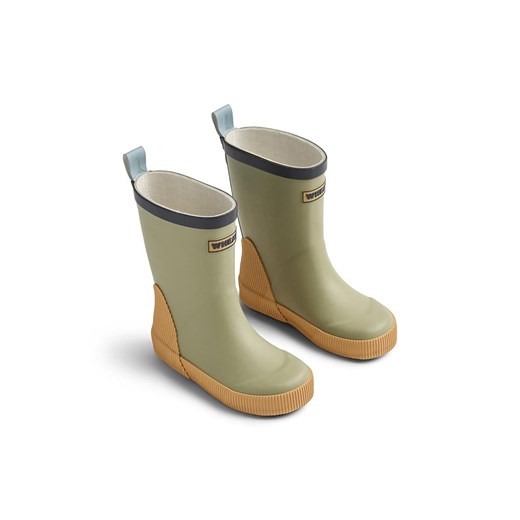 Wheat Kalosze &quot;Welly&quot; w kolorze oliwkowo-żółtym ze sklepu Limango Polska w kategorii Kalosze dziecięce - zdjęcie 180270958