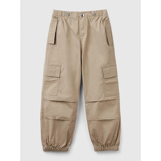 Benetton Bojówki w kolorze khaki 130 okazja Limango Polska