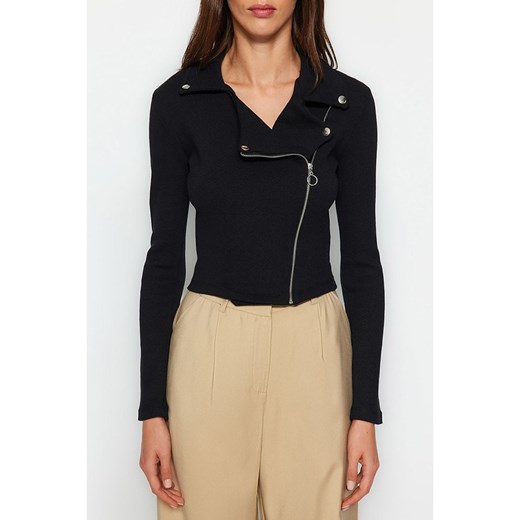 trendyol Kurtka przejściowa w kolorze czarnym Trendyol M Limango Polska wyprzedaż