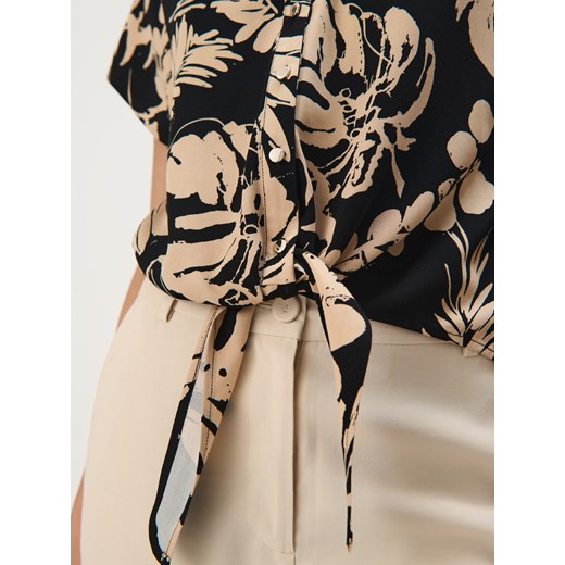 Mohito - Wzorzysta bluzka z wiskozy - beżowy Mohito 36 Mohito