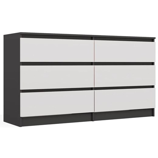 Stylowa komoda z szufladami antracyt + biały S3-R43 ze sklepu Edinos.pl w kategorii Komody - zdjęcie 180274516