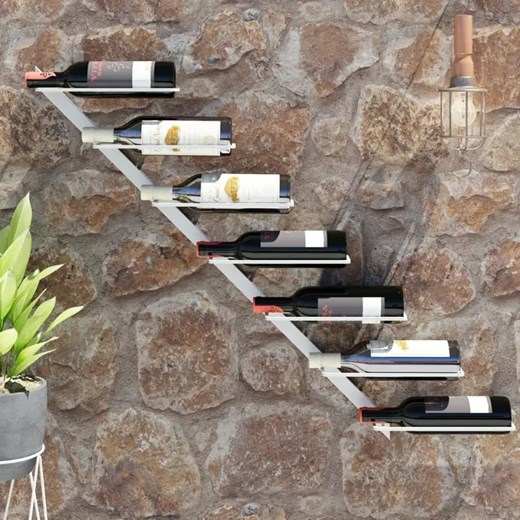 Metalowy biały regał wino - Vinum Elior One Size Edinos.pl
