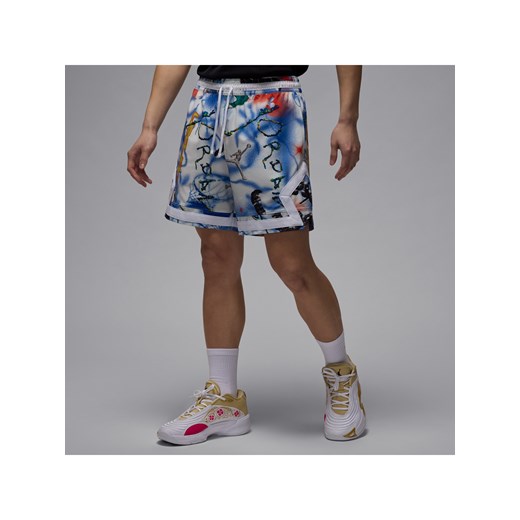 Męskie spodenki z tkaniny z motywem otwartego rombu Dri-FIT Jordan Sport - Biel ze sklepu Nike poland w kategorii Spodenki męskie - zdjęcie 180274575