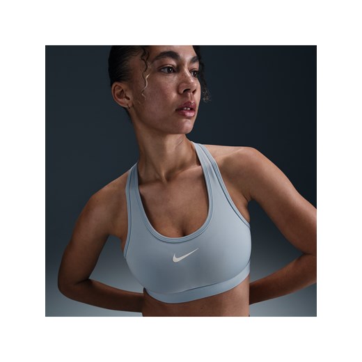 Damski stanik sportowy z wkładkami Nike Swoosh Medium Support - Niebieski Nike XS Nike poland