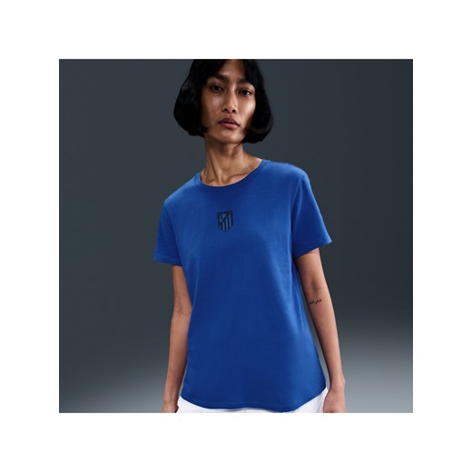 Damski T-shirt piłkarski Nike Atlético Madryt - Niebieski ze sklepu Nike poland w kategorii Bluzki damskie - zdjęcie 180274658