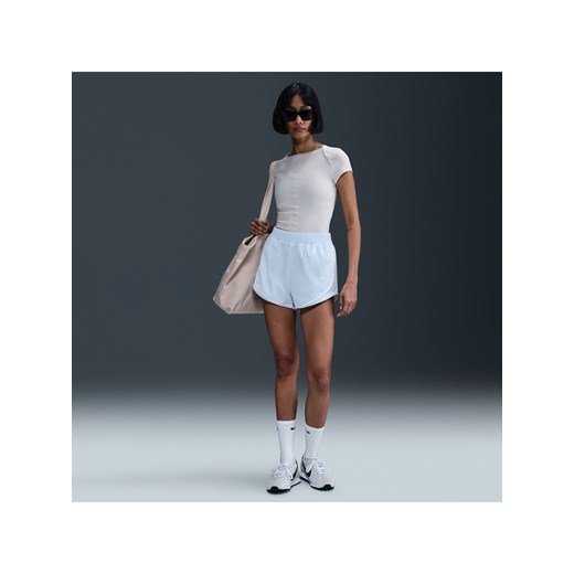 Damskie spodenki ze średnim stanem z diagonalu Nike Sportswear Collection - Niebieski ze sklepu Nike poland w kategorii Szorty - zdjęcie 180274757