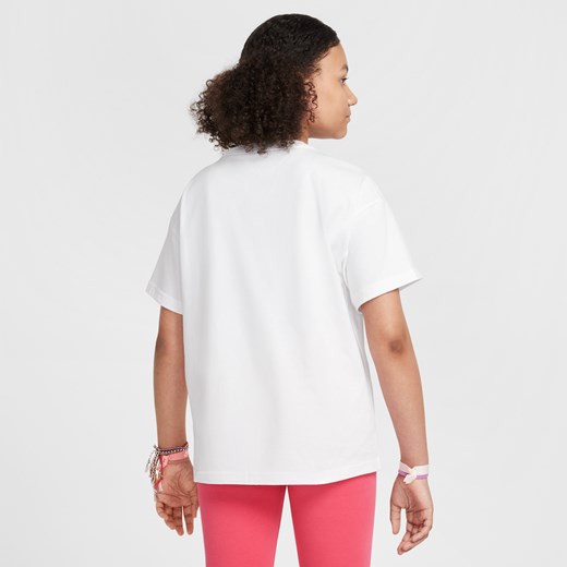 T-shirt dla dużych dzieci (dziewcząt) Nike Sportswear - Biel Nike L Nike poland