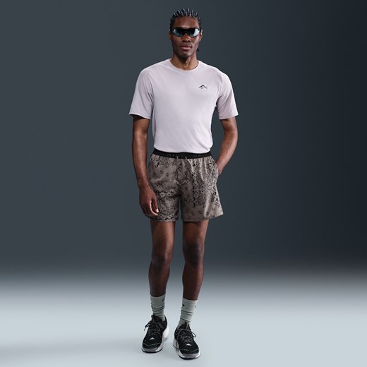 Męskie spodenki do biegania z wszytą bielizną 15 cm Dri-FIT Nike Trail - Szary Nike XXL Nike poland