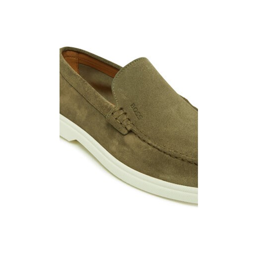 BOSS Mokasyny Sienne 50543083 Zielony ze sklepu MODIVO w kategorii Mokasyny męskie - zdjęcie 180276835