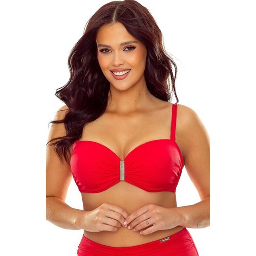 Gabbiano dwuczęściowy strój kąpielowy czerwony Ashley T/25 z odpinanymi ramiączkami, Kolor czerwony, Rozmiar 42D/XL, Gabbiano ze sklepu Intymna w kategorii Stroje kąpielowe - zdjęcie 180278718