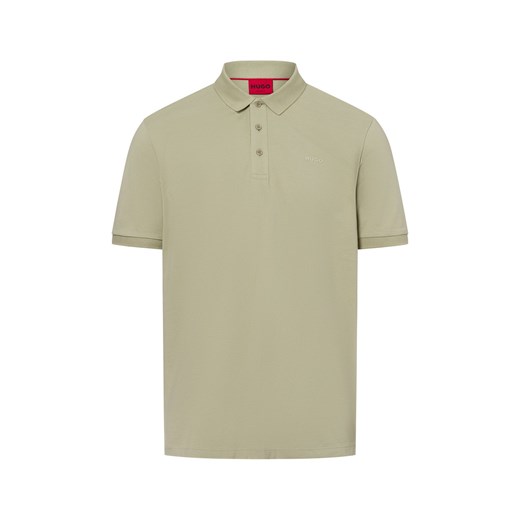 HUGO Męska koszulka polo - Donos Mężczyźni Bawełna seledynowy jednolity ze sklepu vangraaf w kategorii T-shirty męskie - zdjęcie 180280947