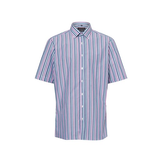 Finshley & Harding Męska koszula biznesowa - Easy Care Mężczyźni Modern Fit Bawełna brudny róż w paski ze sklepu vangraaf w kategorii Koszule męskie - zdjęcie 180280948