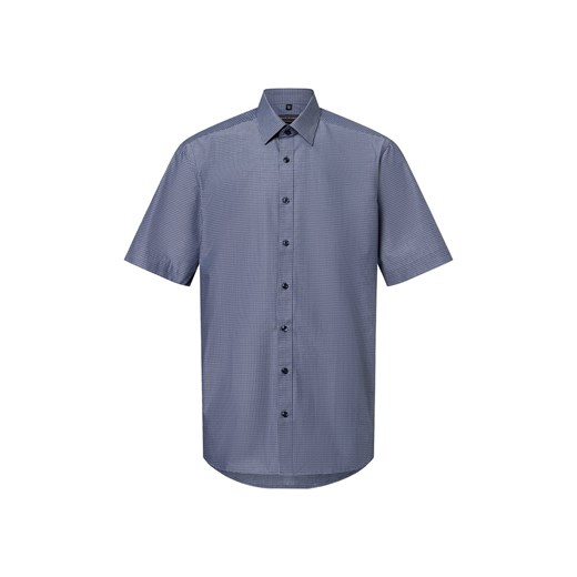 Finshley & Harding Męska koszula biznesowa - Easy Care Mężczyźni Modern Fit Bawełna szary w kratkę ze sklepu vangraaf w kategorii Koszule męskie - zdjęcie 180280949