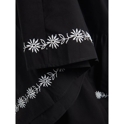 Reserved - Spódnica maxi z ozdobnym haftem - czarny Reserved XXL Reserved