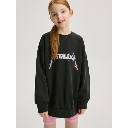 Reserved - Bluza z motywem Metallica - czarny ze sklepu Reserved w kategorii Bluzy dziewczęce - zdjęcie 180281828